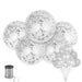 15 Pack Large Silver Confetti Balloons - Main