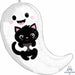 Halloween Ghost & Kitty Foil Balloon - 18" 