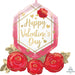 Hvd Gem & Roses Balloon 30" - Shape Xl P35 Pkg