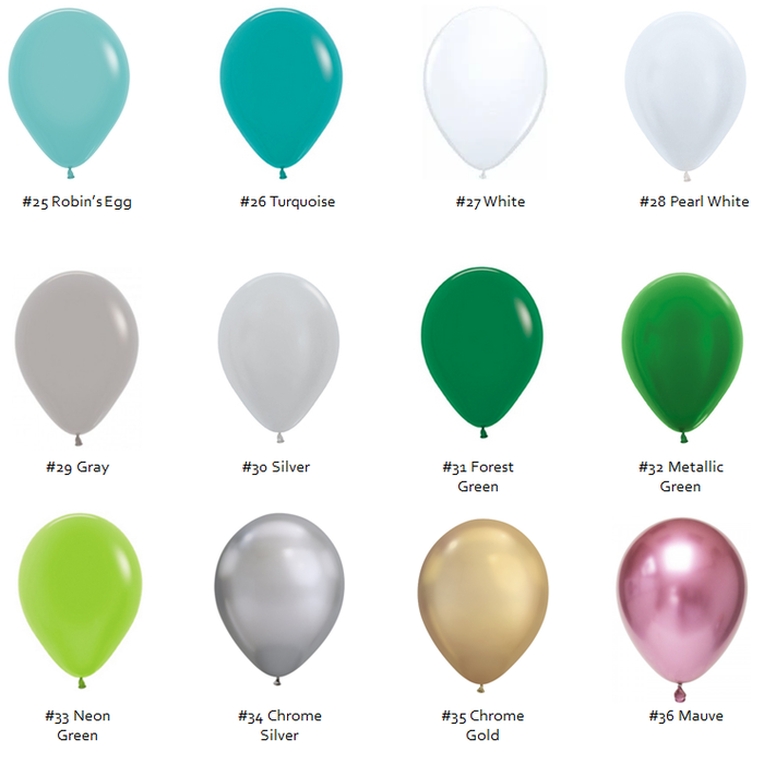 11" Latex Balloons - Mix n Match