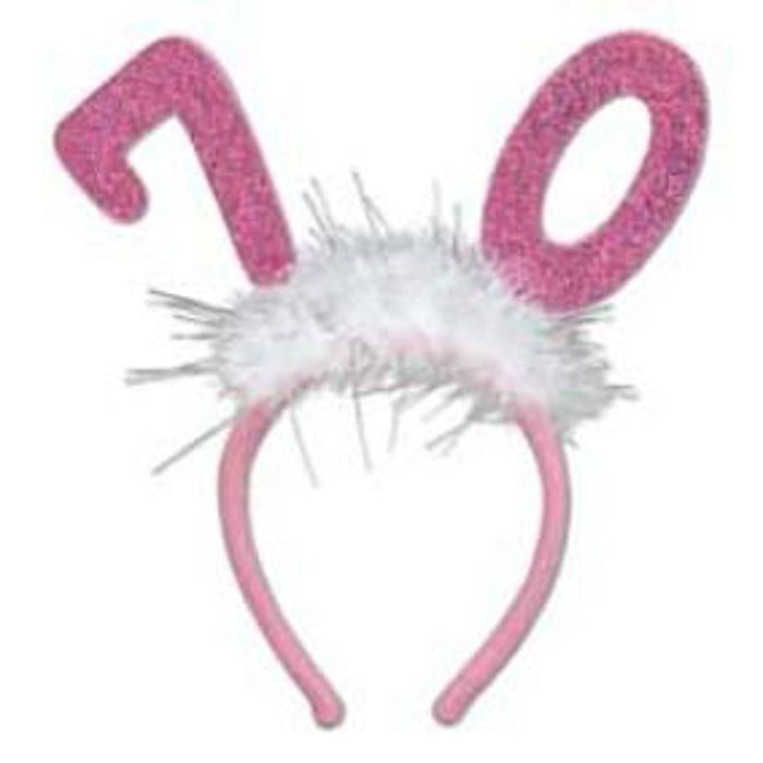 Glamorous Chic Glittered Bopper With Marabou (3/Pk)