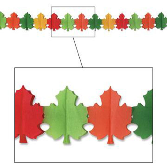 9" x 12' Leaf Garland (1/Pk)