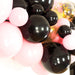 Black, Pink and Gold Balloon Arch and Garland Kit (5, 10, 16 foot) - Shimmer & Confetti