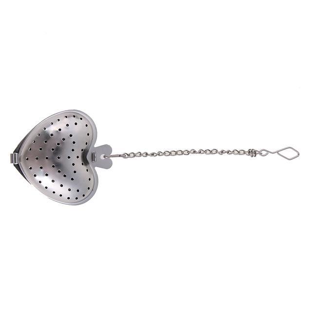 Heart-Shaped Tea Strainer in Organza Bag