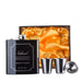 Personalized Stainless Steel Hip Flask Set in Pink and Black Colors - Perfect Party Favors for Bridesmaids and Groomsmen - Black Color
