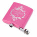 Personalized Stainless Steel Hip Flask Set - 6oz - Shimmer & Confetti