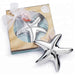 Starfish Bottle Opener Party Favor in Rose Gold and Silver Colors - Silver packed in a box