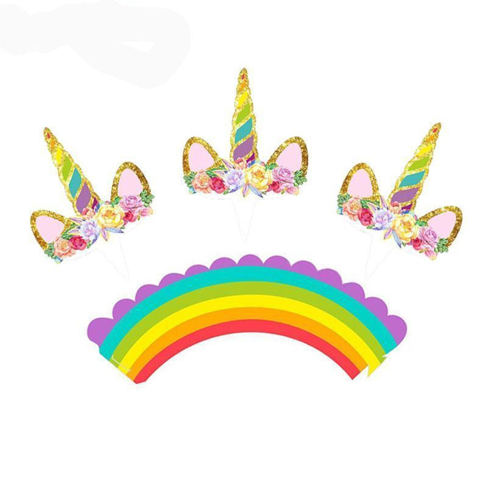 Unicorn Party Cupcake Decorating Set 24ct - Shimmer & Confetti